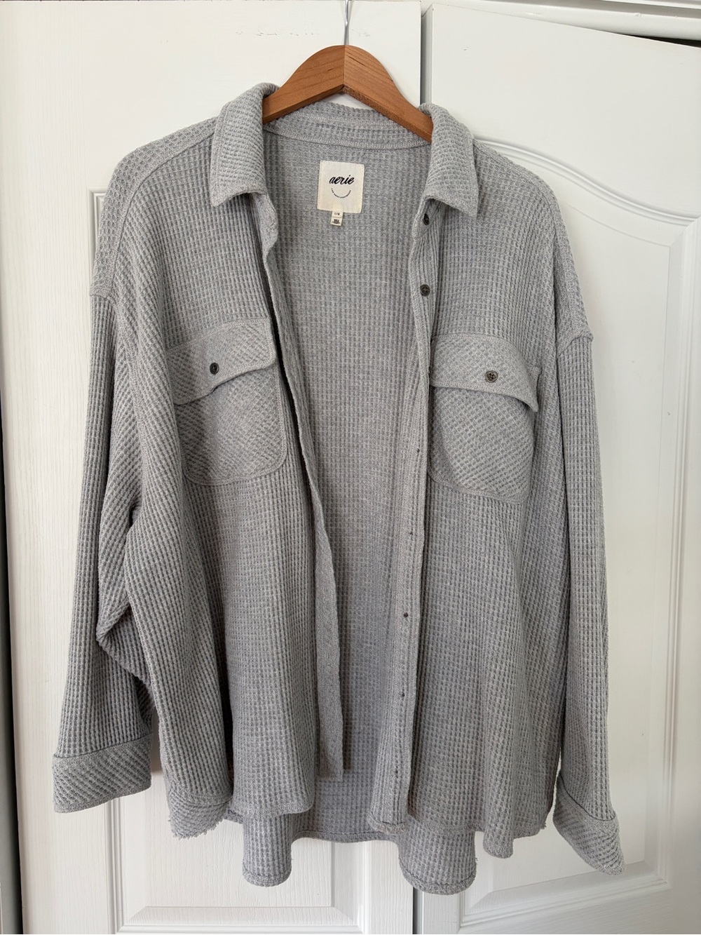 Aerie Knit Cardigan Gray